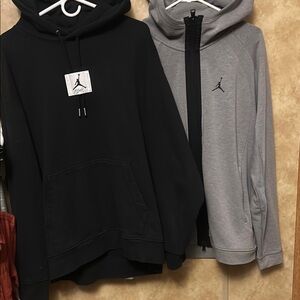 Jordan Men's Black and Gray Hoodies bundle